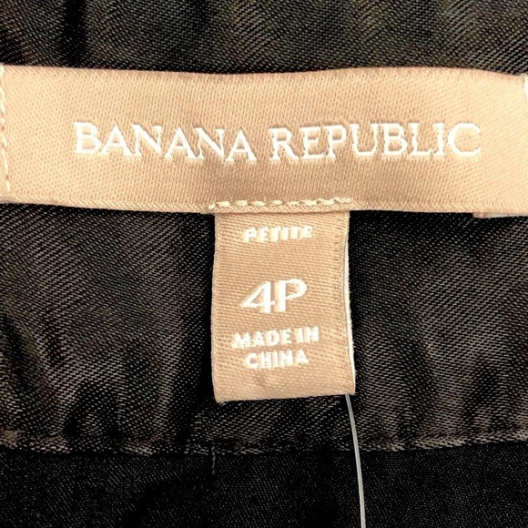 Banana Republic black shine Faille ribbed banded pleated mini skirt 4P - Picture 5 of 11